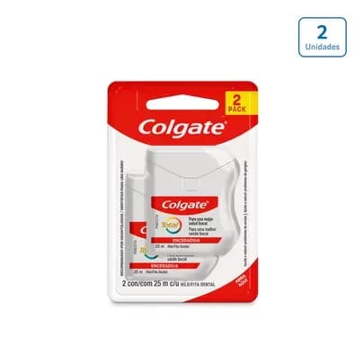 Hilo Dental Colgate Total 12 x 2 unds x 25m c/u