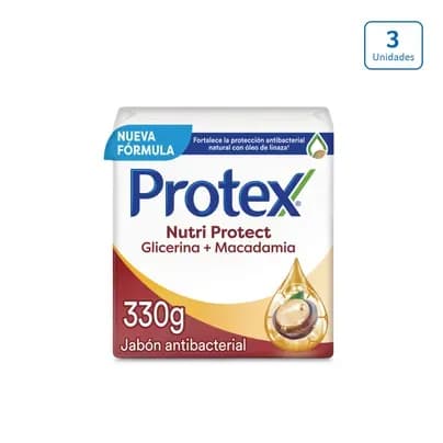 Jabón en barra Protex Macadamia x 3 unds x 110g c/u