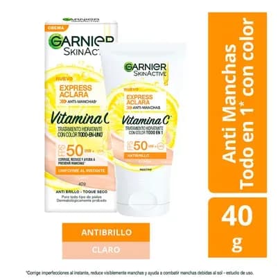 Tratamiento Facial Garnier Antimanchas Express Aclara x 40g