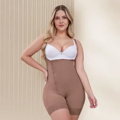 Fájate Faja a media pierna fit 360 con cierre Cocoa XS