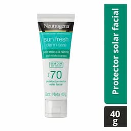 Protector Facial Neutrogena Sun Fresh Derm Care Sin Color FPS70 x 40g-0