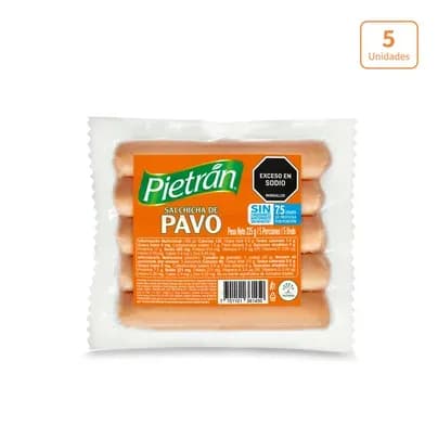 Salchicha de Pavo Pietrán x 225g x 5 unds