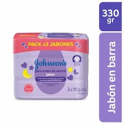 Jabón Antes de dormir Johnson's Baby x 3 unds x 110g c/u-0