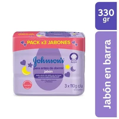 Jabón Antes de dormir Johnson's Baby x 3 unds x 110g c/u