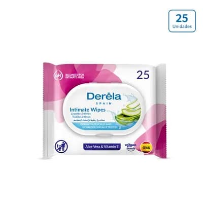 Toallitas Húmedas Íntimas Derela x 25 unds