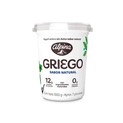 Yogurt griego natural Alpina x 1000g