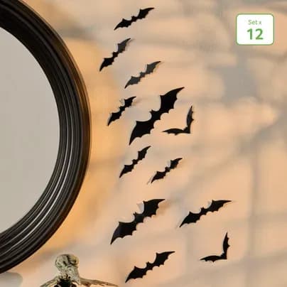 Set x 12 murciélagos adhesivos