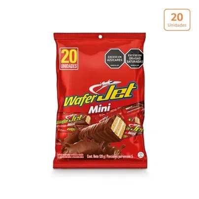 Chocolatina Wafer Jet Mini x 20 unds x 6g