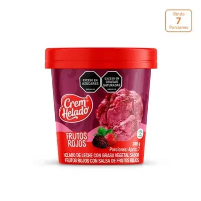 Medio litro tradicional Cremhelado frutos rojos x 300g
