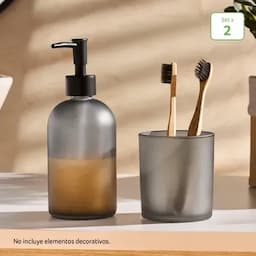 Set x 2 de baño vidrio opaco-0