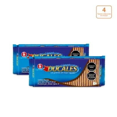 Galletas Ducales x 204g x 2 Tacos internos c/u