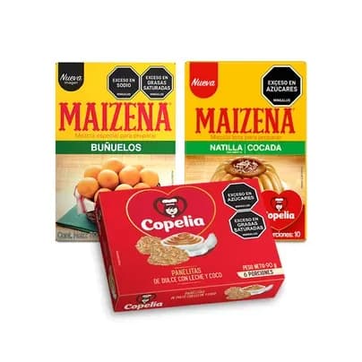 Natilla Cocada Maizena x 300g + Panelita Copelia x 6 unds x 90g