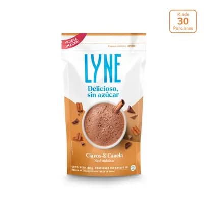 Chocolate en polvo Lyne Clavos y Canela sin azúcar x 120g