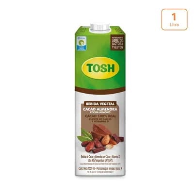 Bebida Tosh cacao almendra sin azúcar x 1L