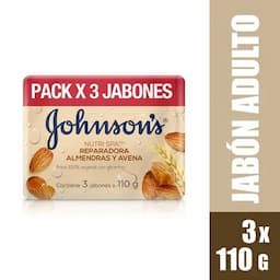Jabón para adulto Johnson's Avena x 3 unds x 110g c/u-0