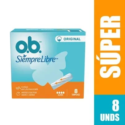 Tampones OB Originales Super x 8 unds