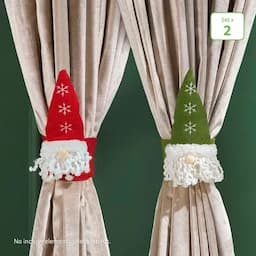 Set x 2 Sujetadores de cortina papá noel-0