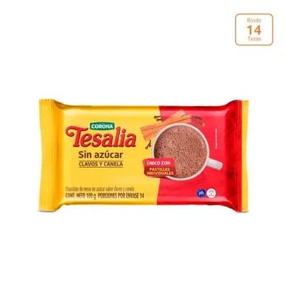 Chocolate Tesalia x 14 pastillas x 100g