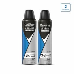 Desodorante en aerosol Rexona Clinical Expert hombre x 2 unds x 150ml c/u-0