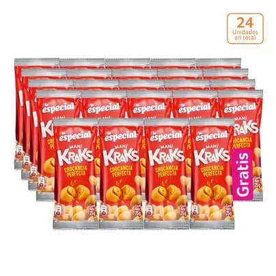 La Especial Maní Kraks Original x 24 unds x 25g c/u