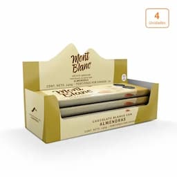 Chocolatina Montblanc Chocolate blanco almendra x 4 unds x 60g c/u-0