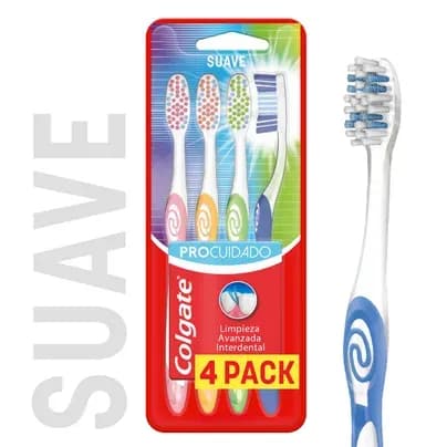 Cepillo Dental Colgate Pro Cuidado x 4 unds
