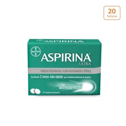 Aspirina Ultra x 500mg x 20 Tabletas