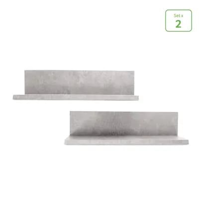 Set x 2 repisas con enchape en cemento