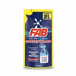 Detergente líquido Fab Ultra Flash x 330ml-0