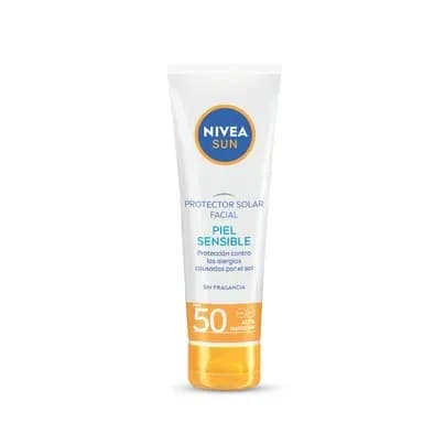 Protector Solar Facial Nivea Piel Sensible FPS 50 x 50 ml