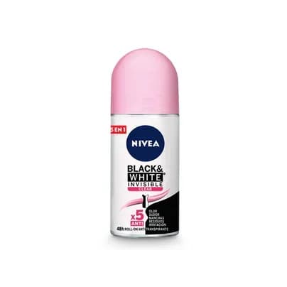 Desodorante Nivea Roll on Black & White Mujer x 50ml