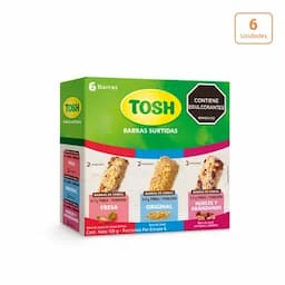 Barras surtidas Tosh arándanos, fresa y original x 6 unds x 23g c/u-0