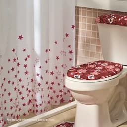 Cortina de baño Navideña -0