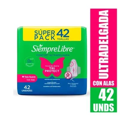 Toallas Siempre Libre Ultradelgada x 42 unds