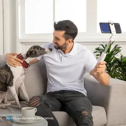 Monopod blanco con control remoto