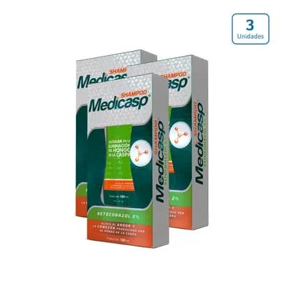 Shampoo Medicasp 2% x 3 unds x 100ml c/u