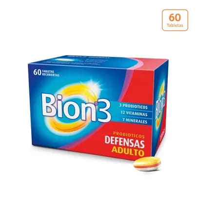 Bion 3 Multivitamínico con probióticos x 60 Tabletas