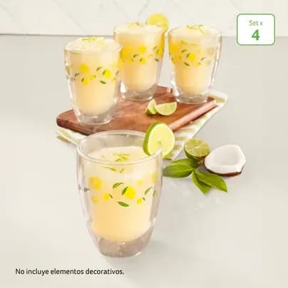 Set x 4 Vasos Esencia Citrica