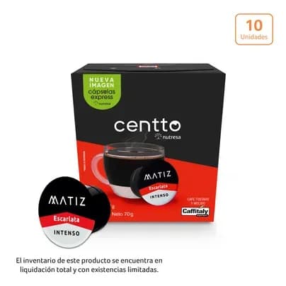 Cápsulas Centto Café Matiz Escarlata x10 unds x 7g c/u