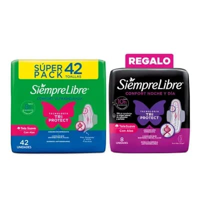 Toallas Siempre Libre® Ultradelgada x 42 unds