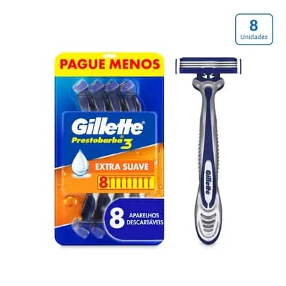 Maquina de afeitar Gillette Prestobarba3 x 8 unds