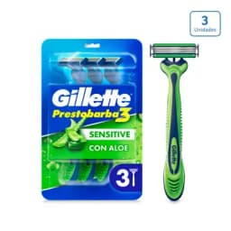 Máquina de afeitar Gillette Prestobarba3 Sensitive x 3 unds-0