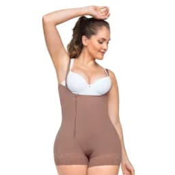Fájate Faja cachetera Strapless con cierre lateral cocoa XS-0