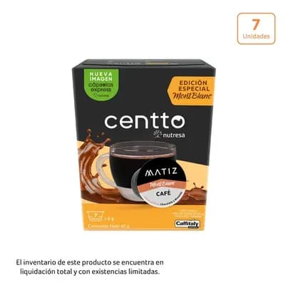 Cápsulas Centto Matiz Montblanc x7 unds x 6g C/u