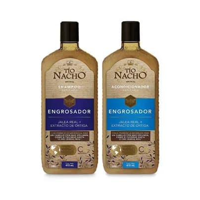 Kit Shampoo + Acondicionador Tío Nacho Engrosador x415ml