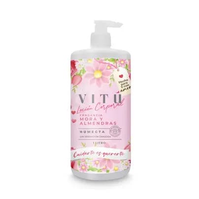 Loción Corporal Vitú Mora y Almendras x 1L Edición Amor y Amistad