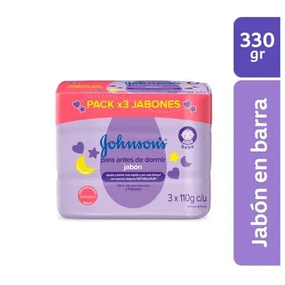 Jabón Antes de dormir Johnson's® Baby x 3 unds x 110g c/u