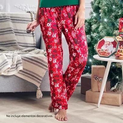 Noel Pantalón pijama con elástico en pretina femenino estampado M