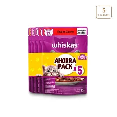 Alimento húmedo para gatos Whiskas x 5unds