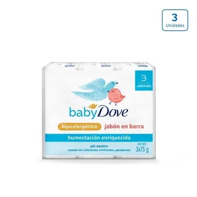 Jabón Dove Baby Humectación Enriquecida x 3unds x 75g c/u